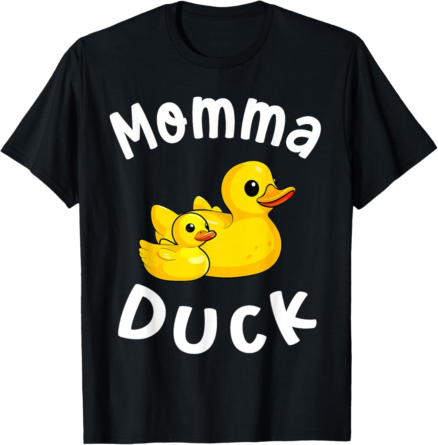 Momma Duck Birthday Rubber Duck Kids Family Matching T-Shirt - T-Shirt | Black