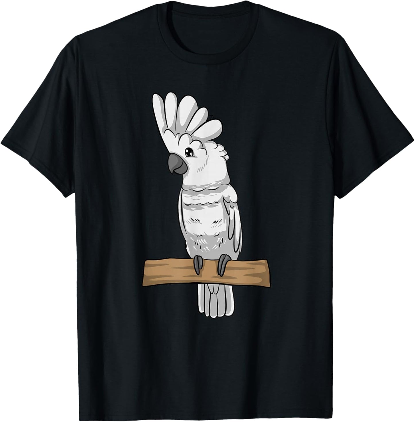 Funny Umbrella Cockatoo Parrot T-Shirt - T-Shirt | Black