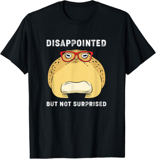 Desert Rain Frog With Glasses Disappointed But Not Surprised T-Shirt - T-Shirt | Black
