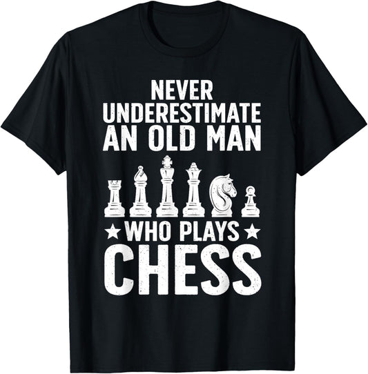 Best Chess Art Dad Grandpa Chess Lover Chess Player T-Shirt - T-Shirt | Black