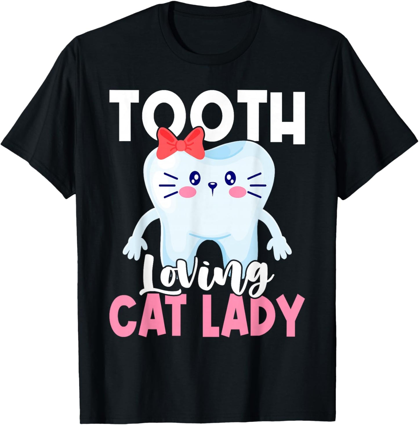Dentist Cat Cat Lover Dental Assistant Nurse T-Shirt - T-Shirt | Black