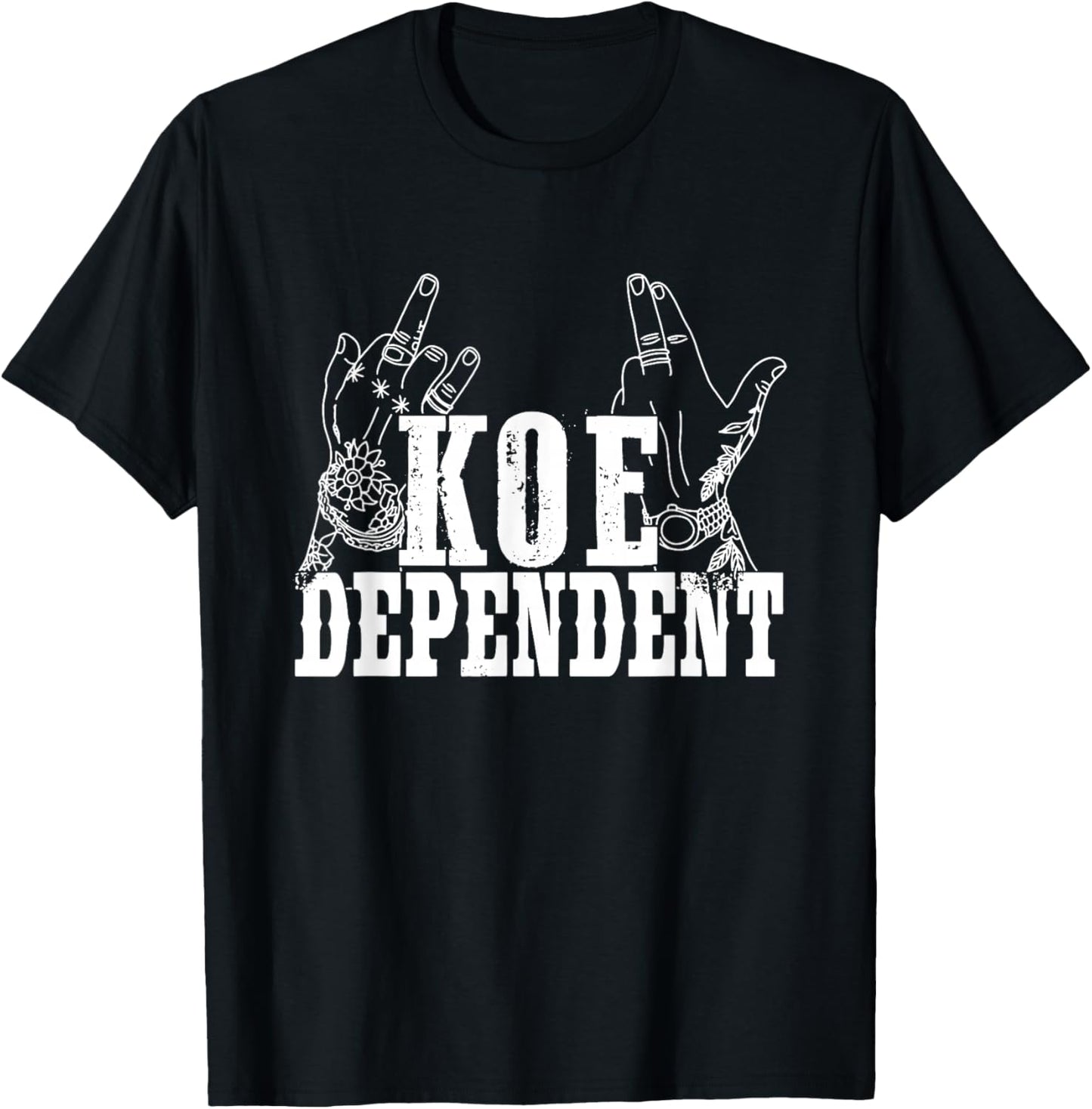 Koe Dependent KOE rock hand T-Shirt - T-Shirt | Black