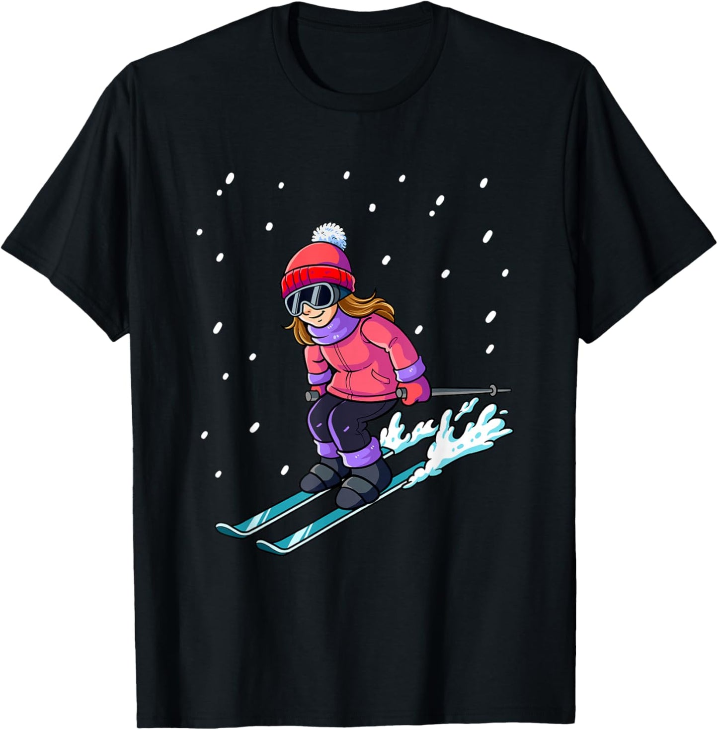 Ski Skiing T-Shirt - T-Shirt | Black