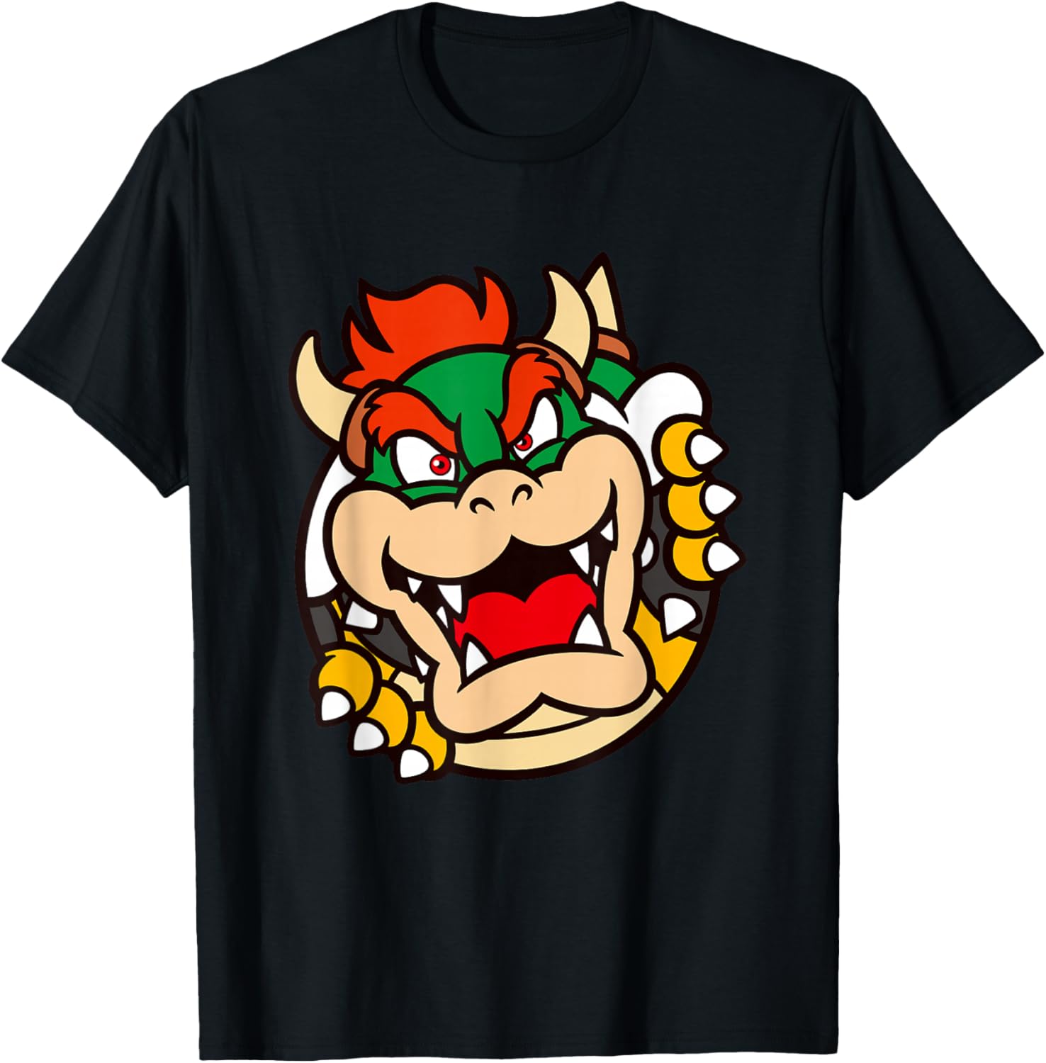 Super Mario Bros Bowser Big Koopa Breakout Portrait T-Shirt - T-Shirt | Black