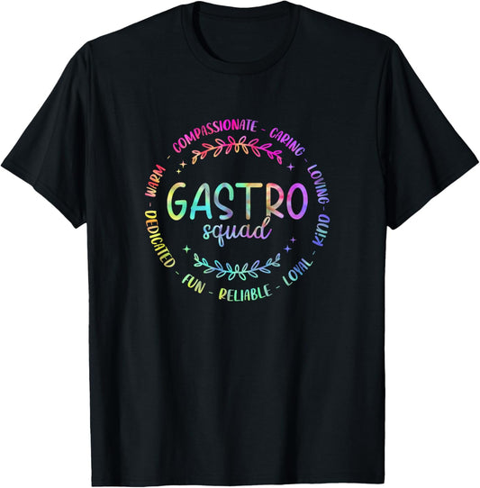 Gastro Squad Tie Dye Design For Doctor Gastroenterology T-Shirt - T-Shirt | Black