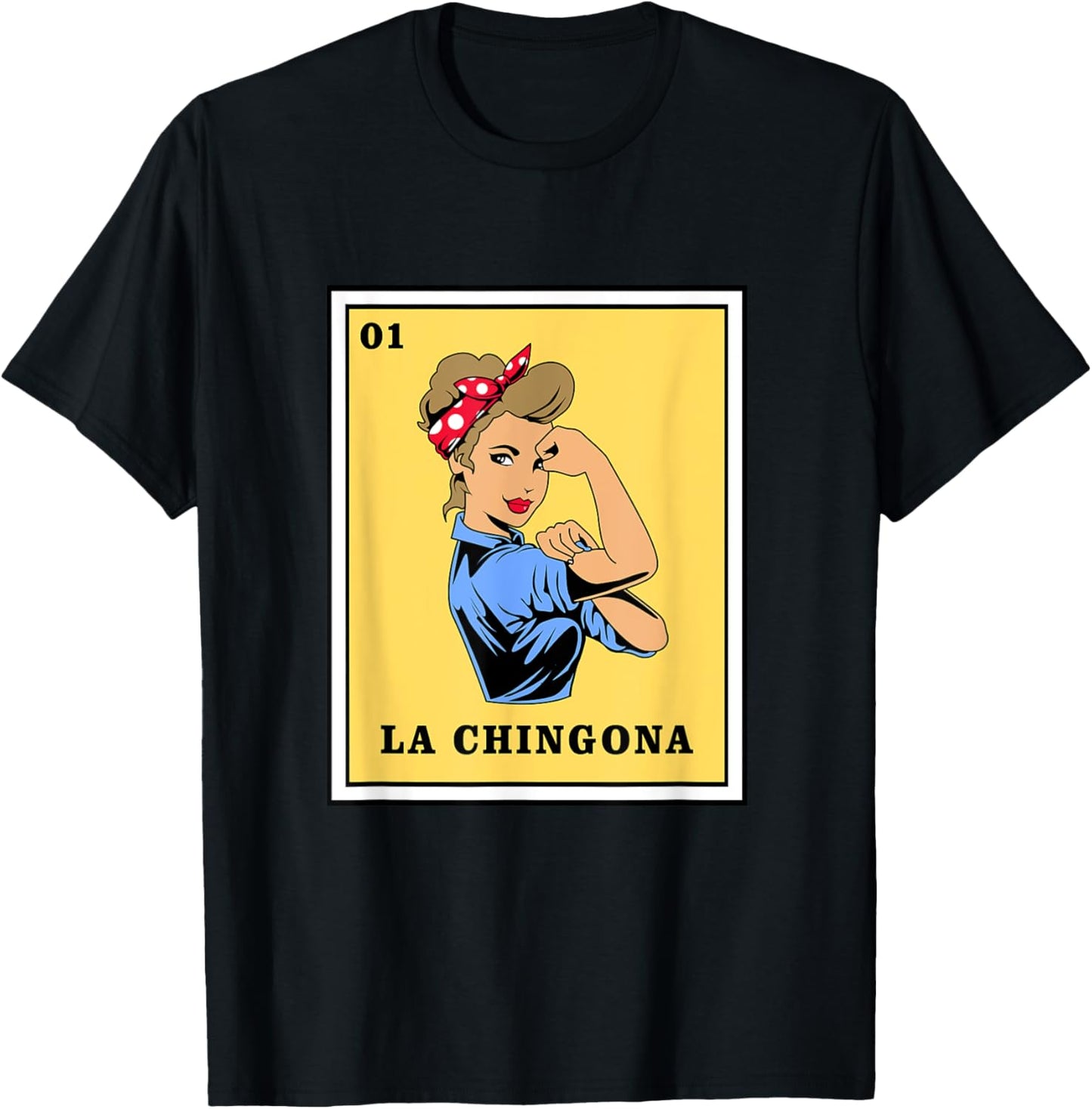 Mexican Lottery Bingo Game La Chingona T-Shirt - T-Shirt | Black