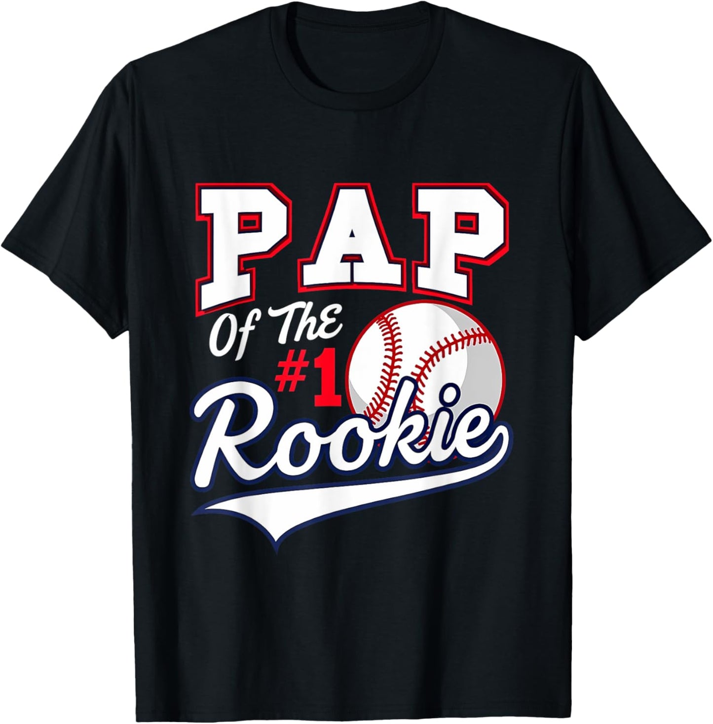 Retro Daddy Pap Of The Number 1 Rookie Baseball T-Shirt - T-Shirt | Black