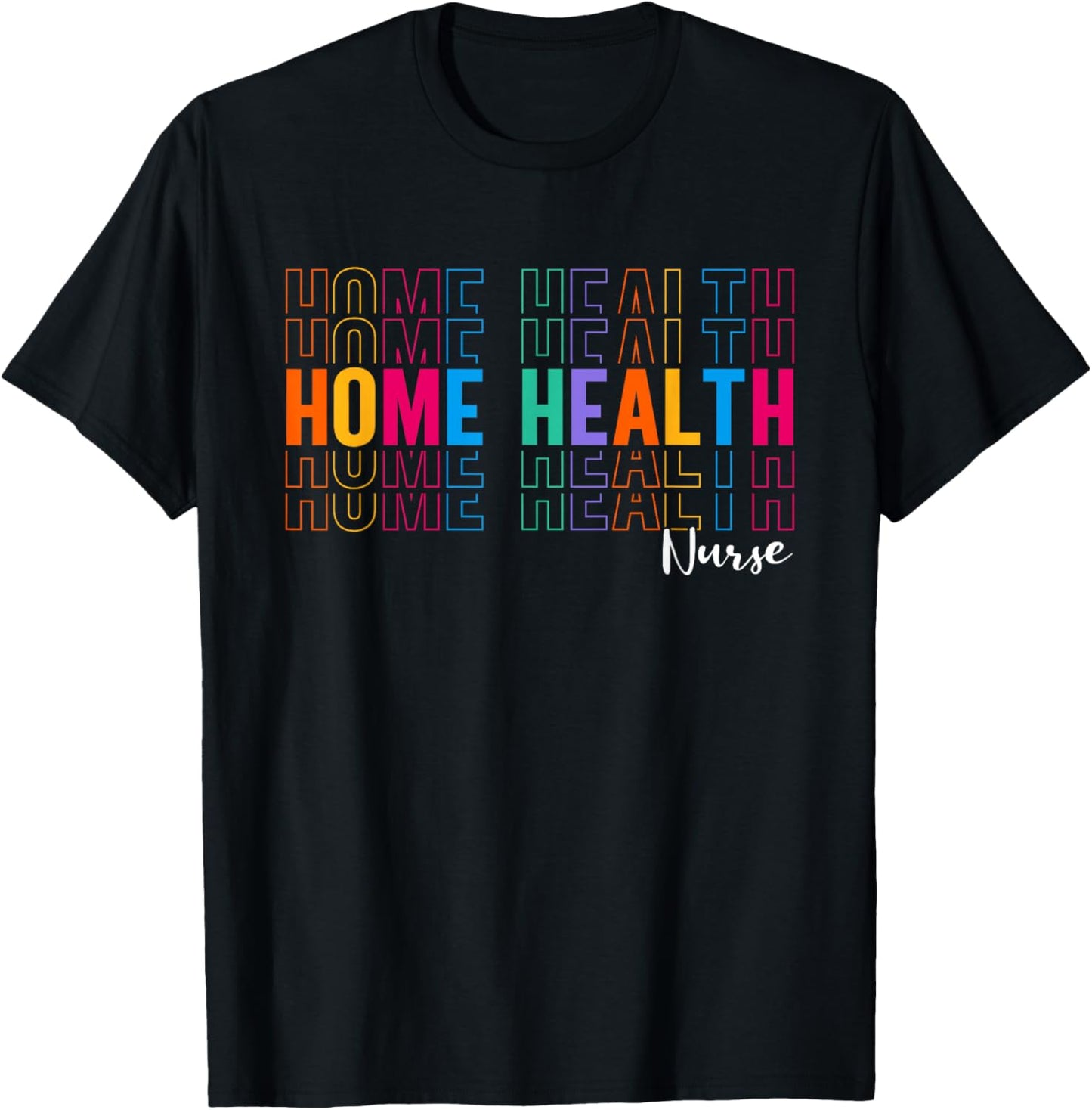 Home Health Nurse Nursing Design Men And Nurse T-Shirt - T-Shirt | Black