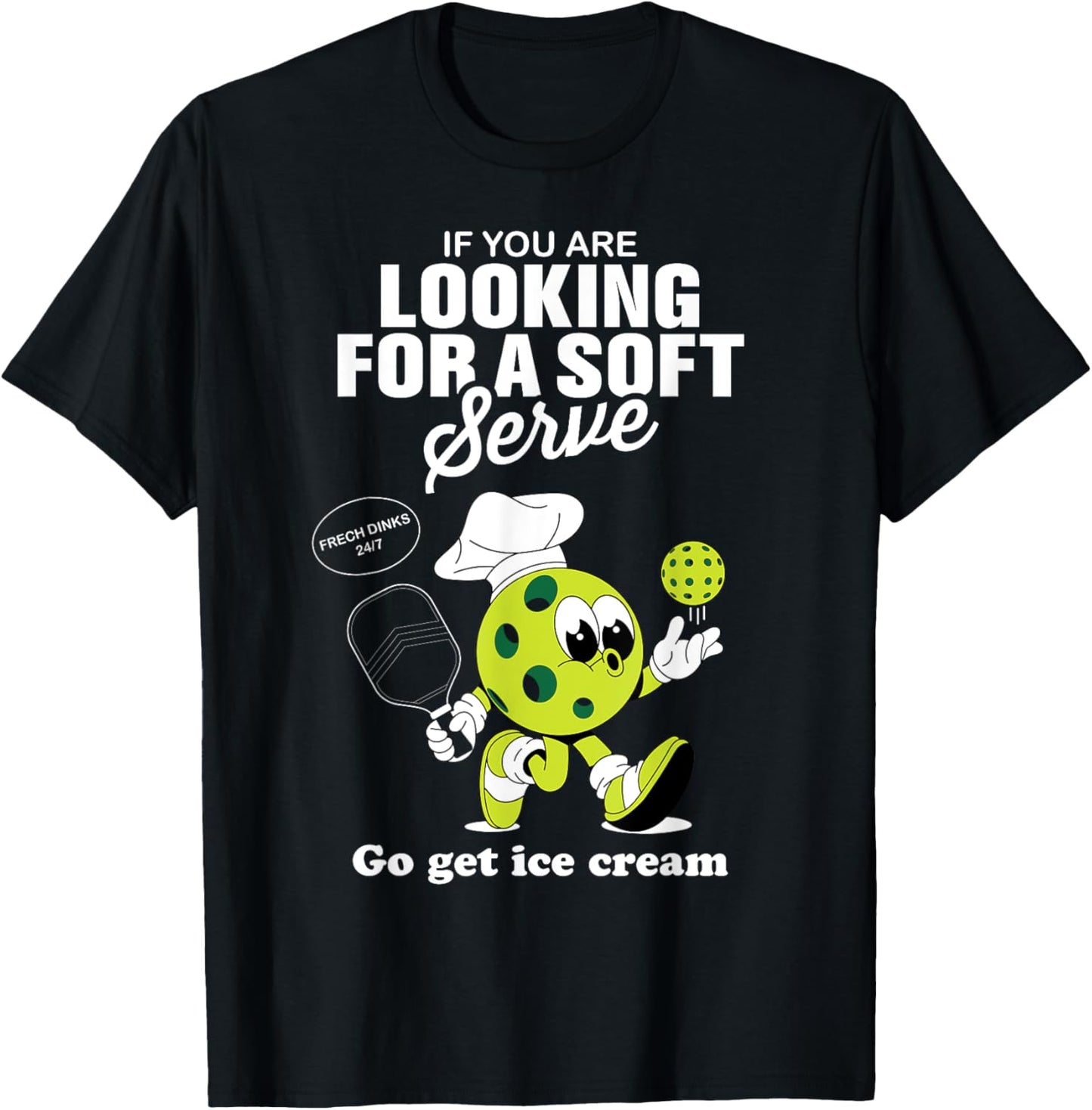 Funny Pickleball Pickle Ball Paddleball Coach Player Lover T-Shirt - T-Shirt | Black