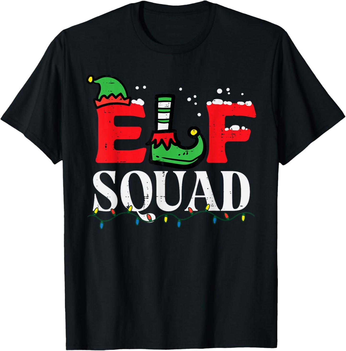 Christmas Elf Squad Xmas Crew Team Boys Girls Kids Toddler T-Shirt - T-Shirt | Black