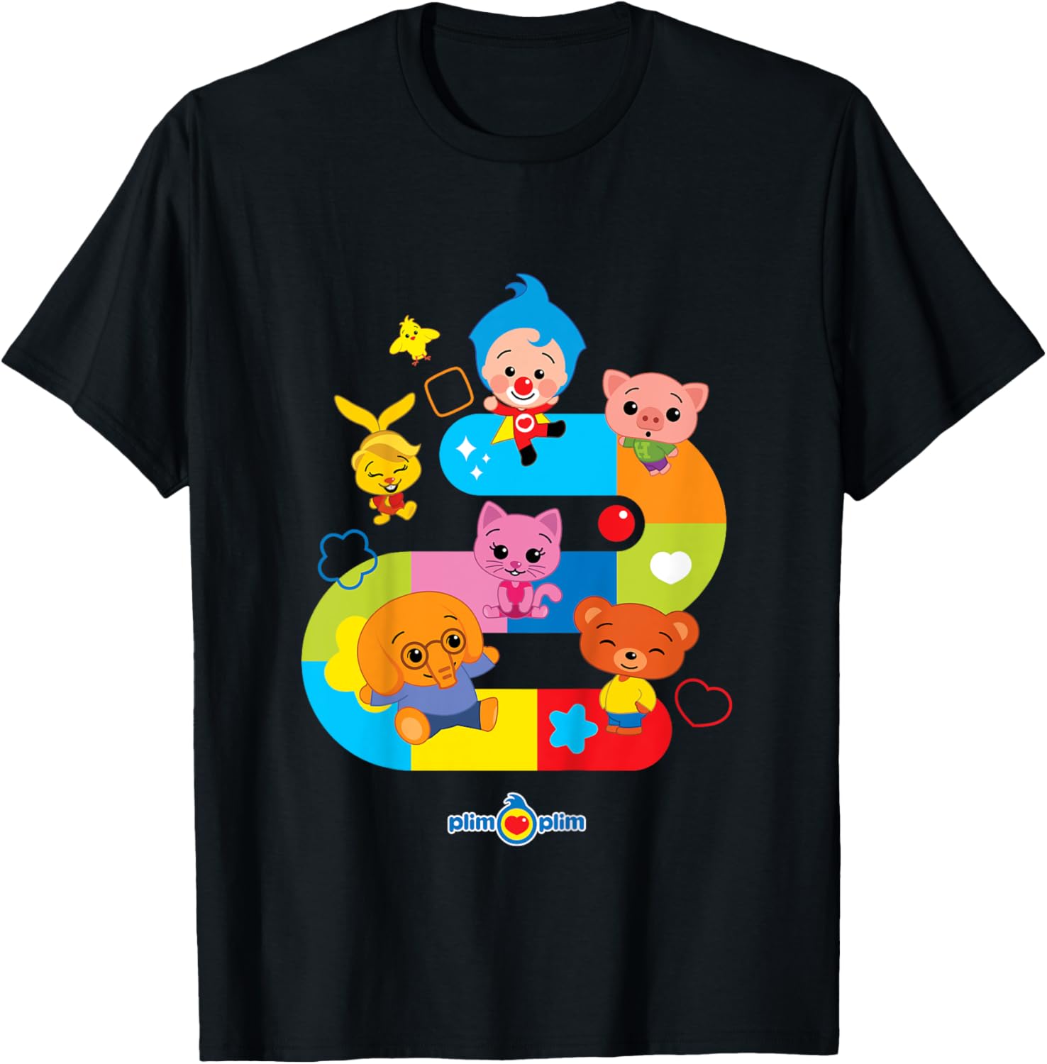 Kids Plim Plim The Kindness Hero - Colourful designs for children T-Shirt - T-Shirt | Black
