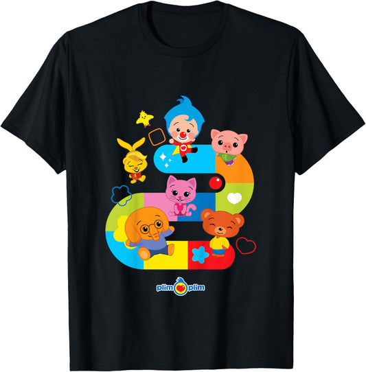 Kids Plim Plim The Kindness Hero - Colourful designs for children T-Shirt - T-Shirt | Black