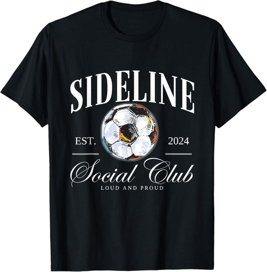 Sideline Social Club Soccer T-Shirt - T-Shirt | Black
