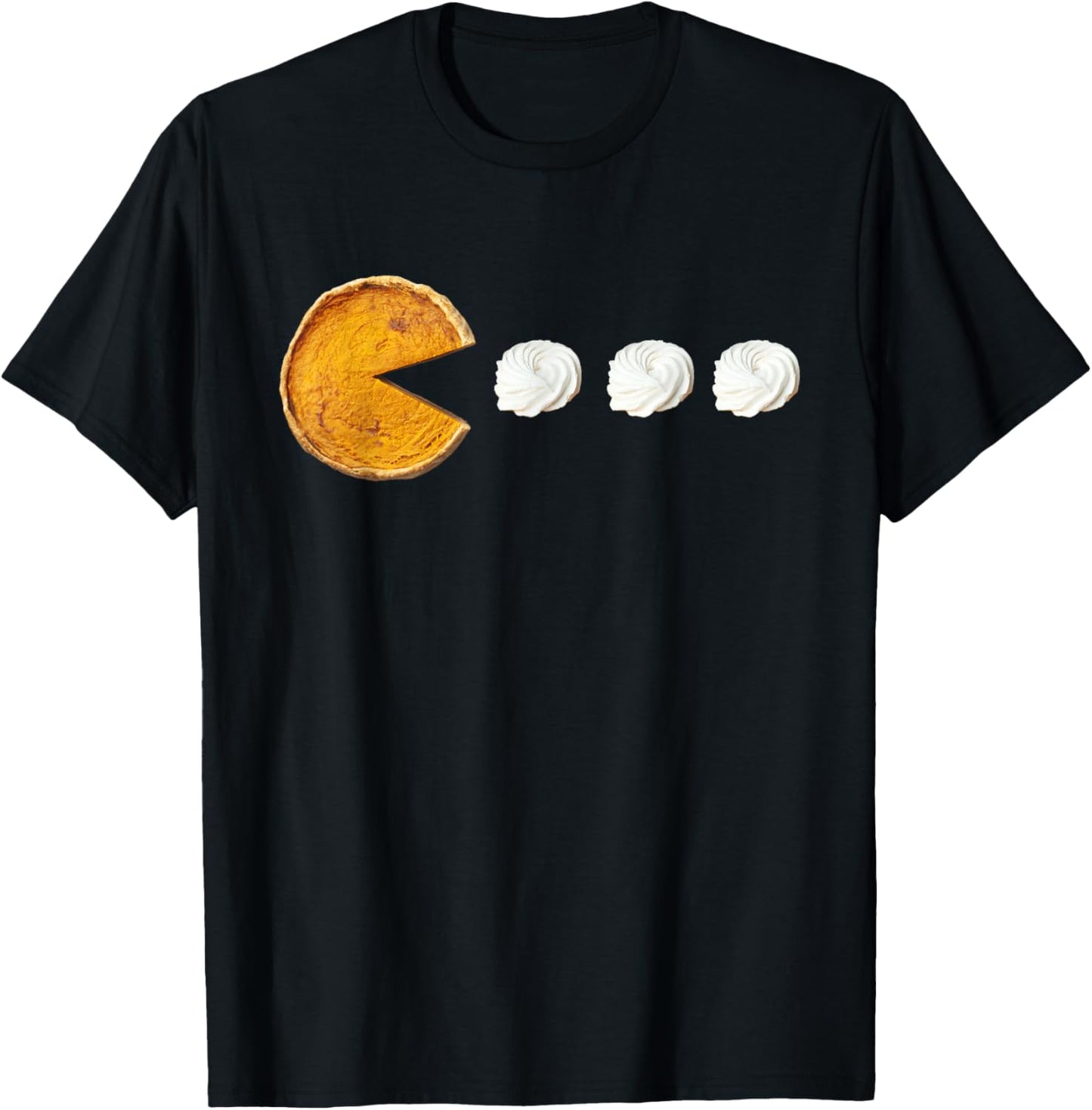 Pumpkin Pie Eating Cream Thanksgiving Funny Gamer Boys Teens T-Shirt - T-Shirt | Black