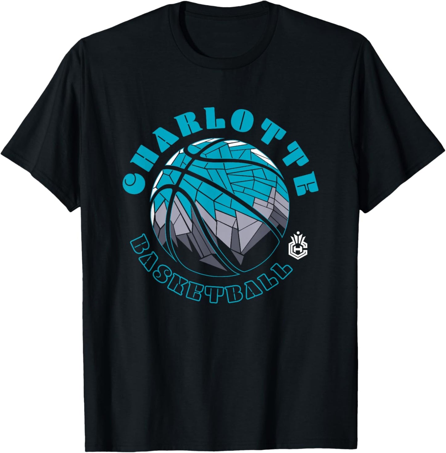 NBA Charlotte Hornets Neon Prism Basketball T-Shirt - T-Shirt | Black