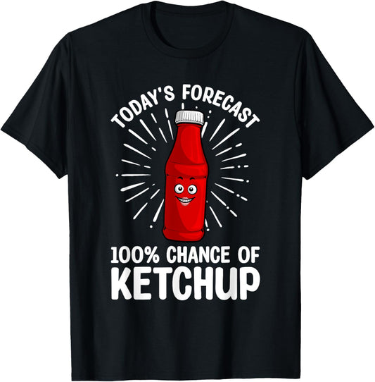 Funny Ketchup Art Women Youth Tomato Ketchup Lover T-Shirt - T-Shirt | Black