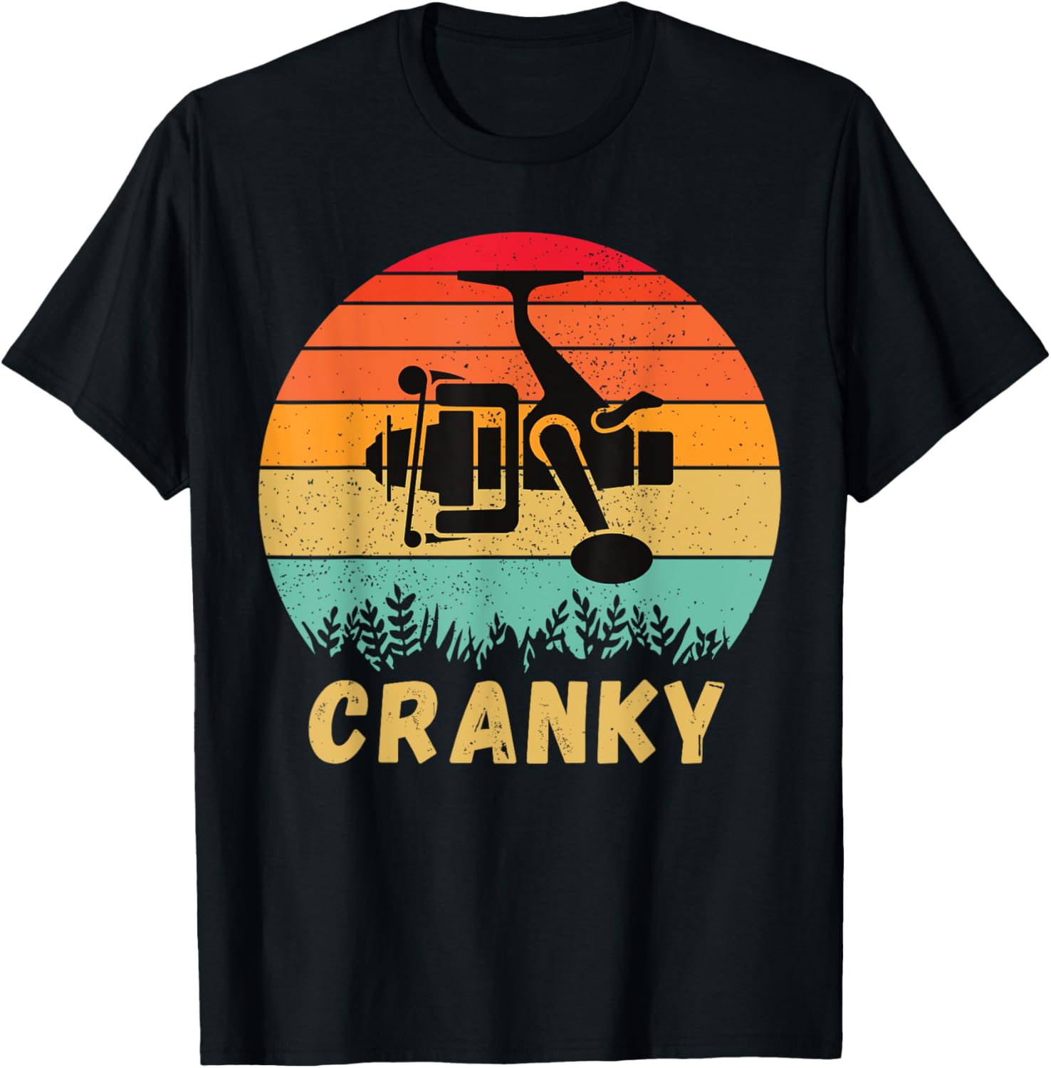 Crankbait Fishing Lure - Cranky Funny Gift Ideas For Fishing T-Shirt - T-Shirt | Black