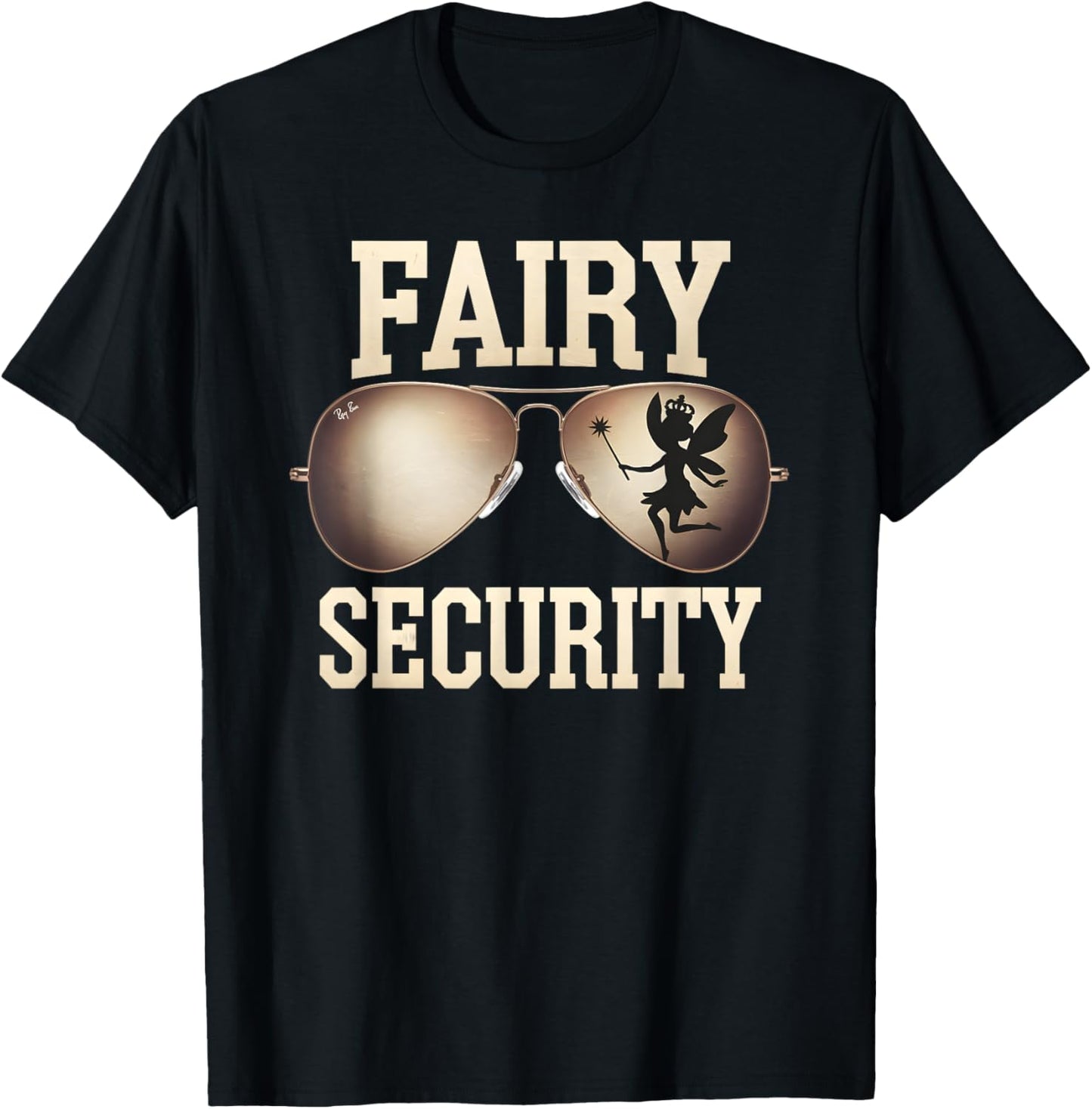 Fairy Security Birthday Family Halloween Costume T-Shirt - T-Shirt | Black