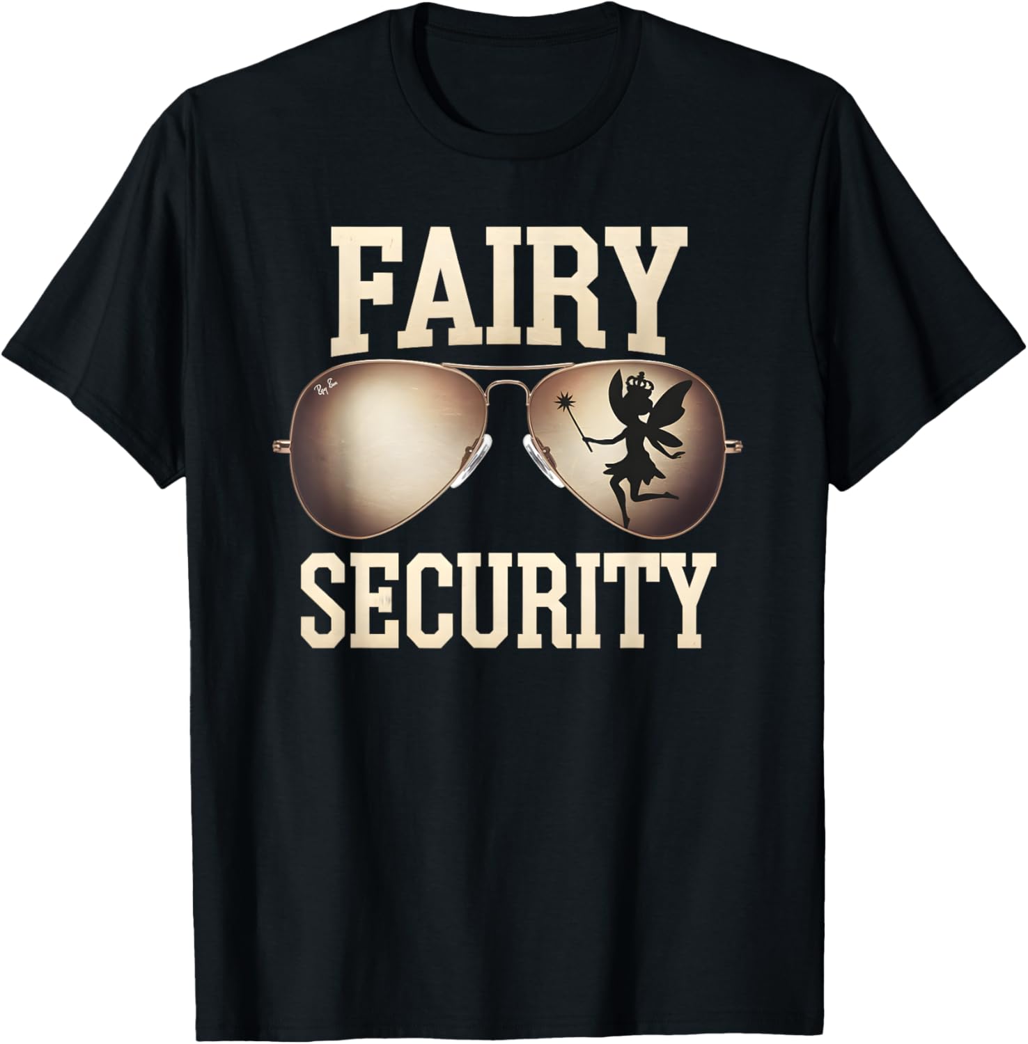 Fairy Security Birthday Family Halloween Costume T-Shirt - T-Shirt | Black