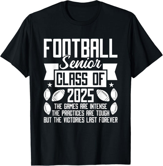 Class of 2025 Football Senior Night T-Shirt - T-Shirt | Black
