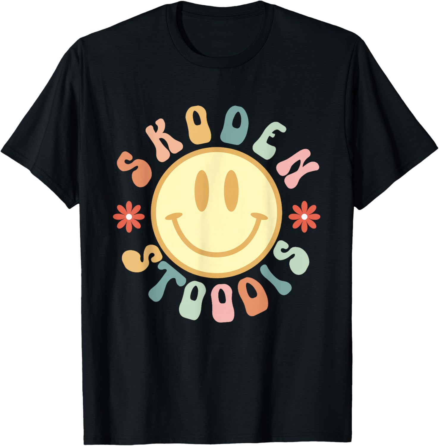 Skoden Stoodis Groovy Retro Native American Indigenous T-Shirt - T-Shirt | Black