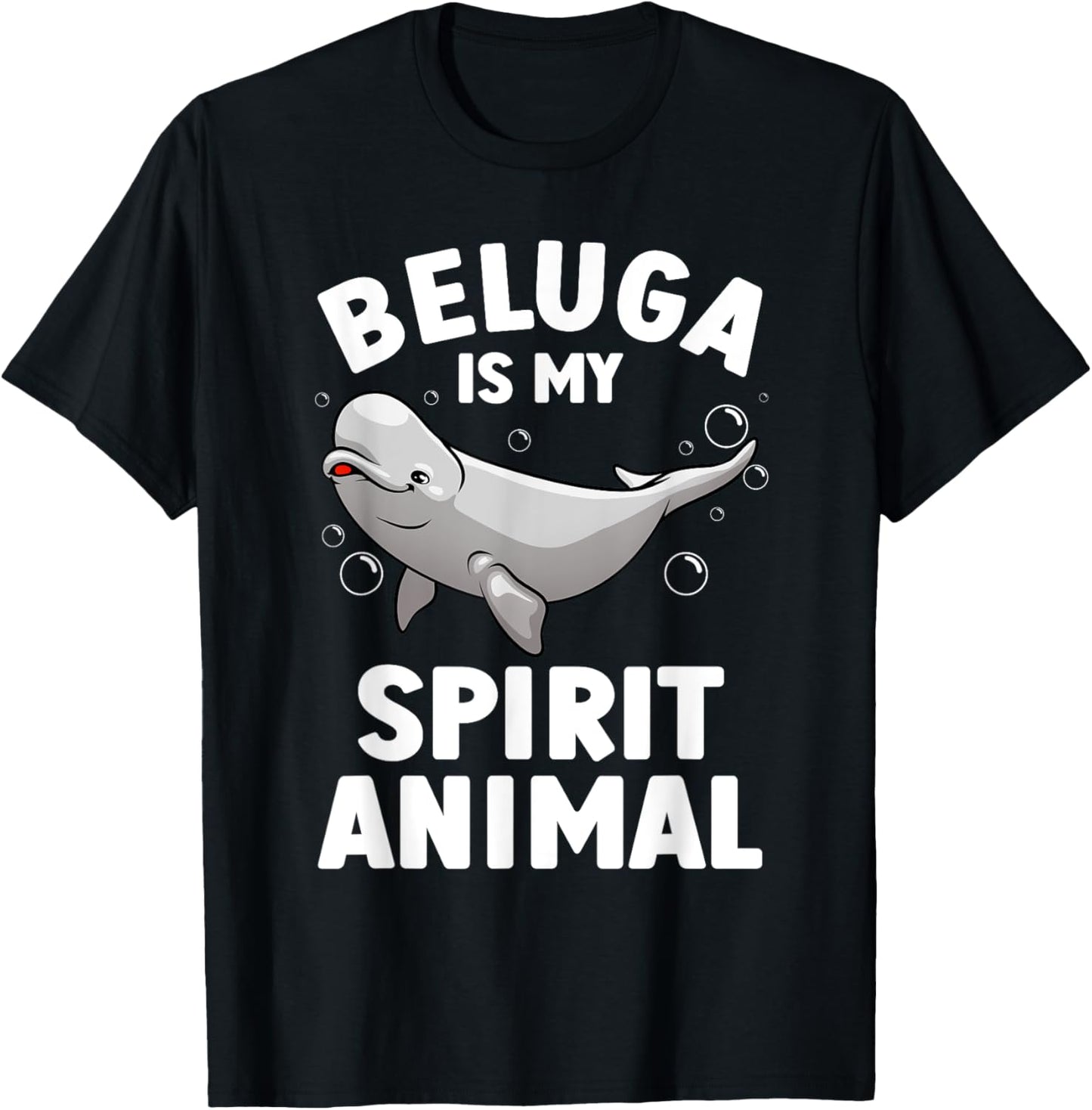 Funny Beluga Whale Design Women Beluga Whale Lover T-Shirt - T-Shirt | Black