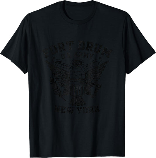 Fort Drum US Military Base New York NY Ft Drum Veteran Gifts T-Shirt - T-Shirt | Black