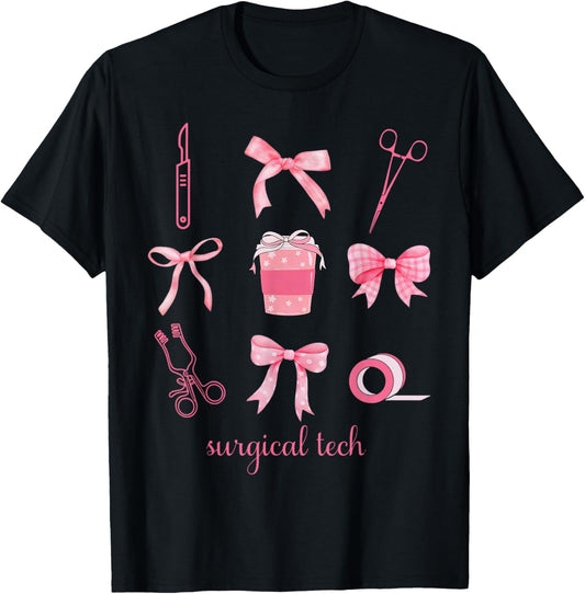 Coquette Surgical Tech Surgery Surgical Technologist Week T-Shirt - T-Shirt | Black