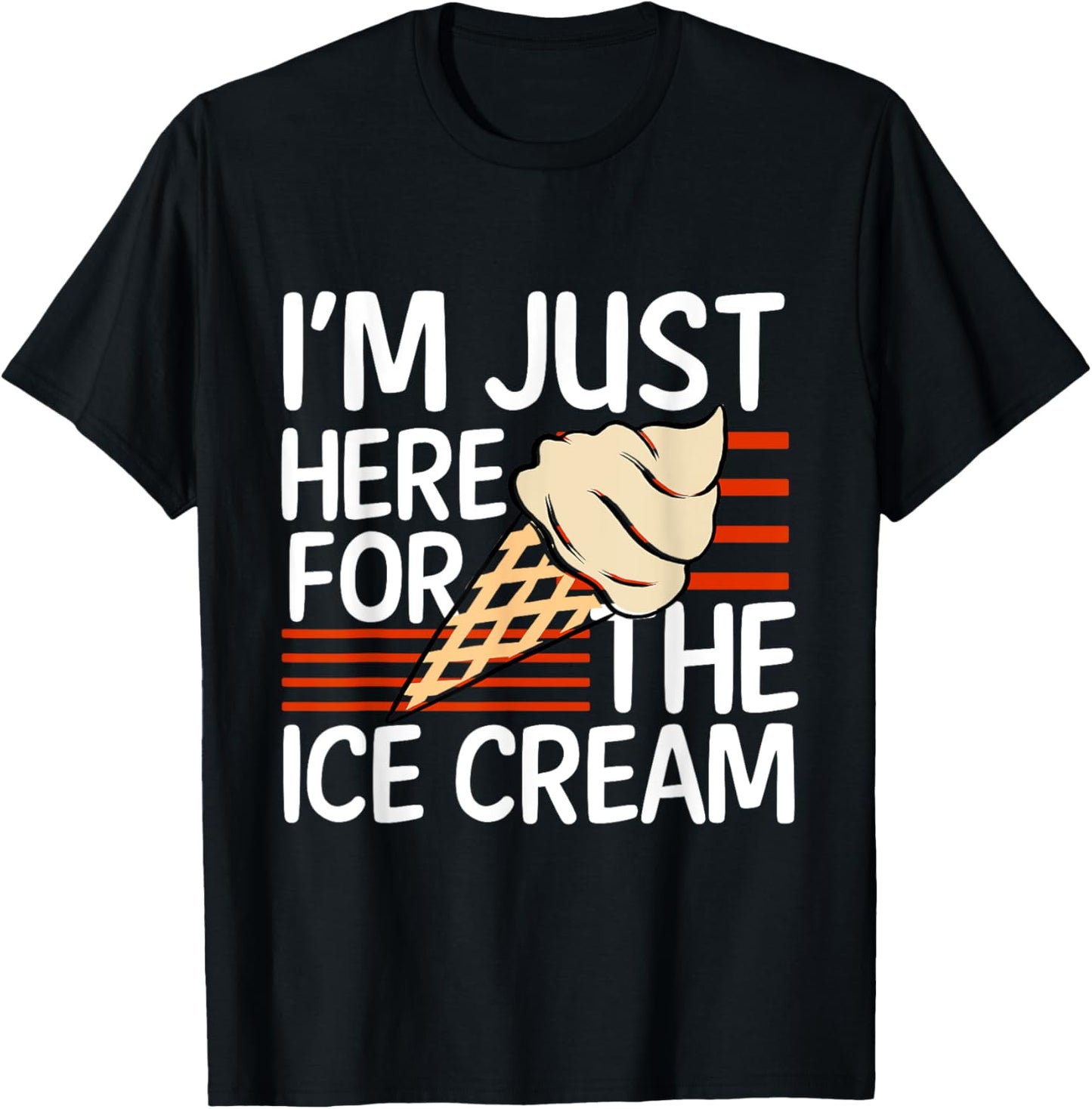 Ice Cream Gelato Summer Men Women Boys Girls Ice Cream T-Shirt - T-Shirt | Black