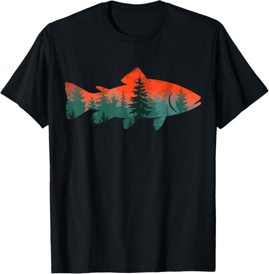 Magical and Funny Fisher Gifts Fly Fishing Fisherman Nature - Men's Classic Fit Black Short Sleeve Graphic - Small - -Adults T-Shirt - T-Shirt | Black