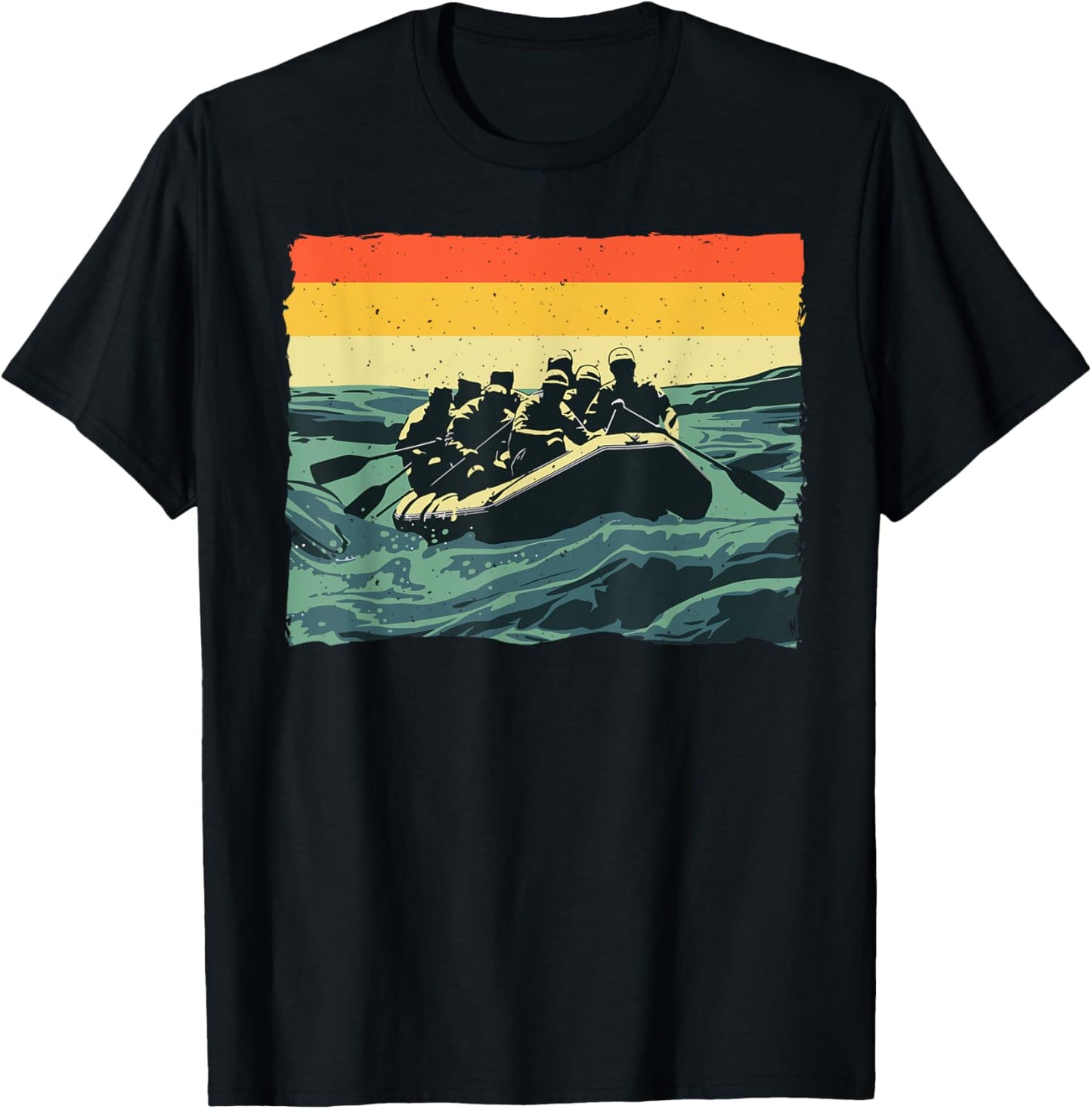 Cool Rafting Art Women White Water Rafting Lover T-Shirt - T-Shirt | Black