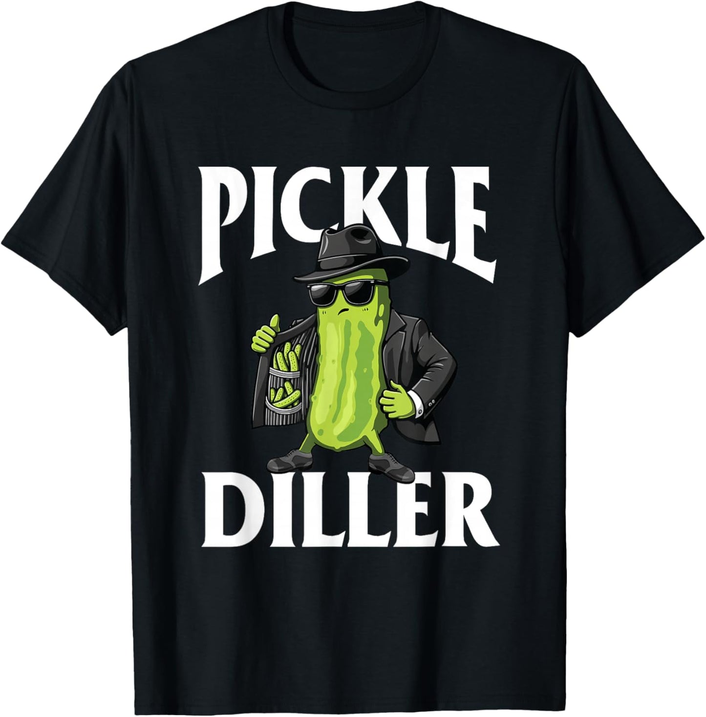 Pickle Diller - Dill Pickle Lover Pickling Cucumber T-Shirt - T-Shirt | Black
