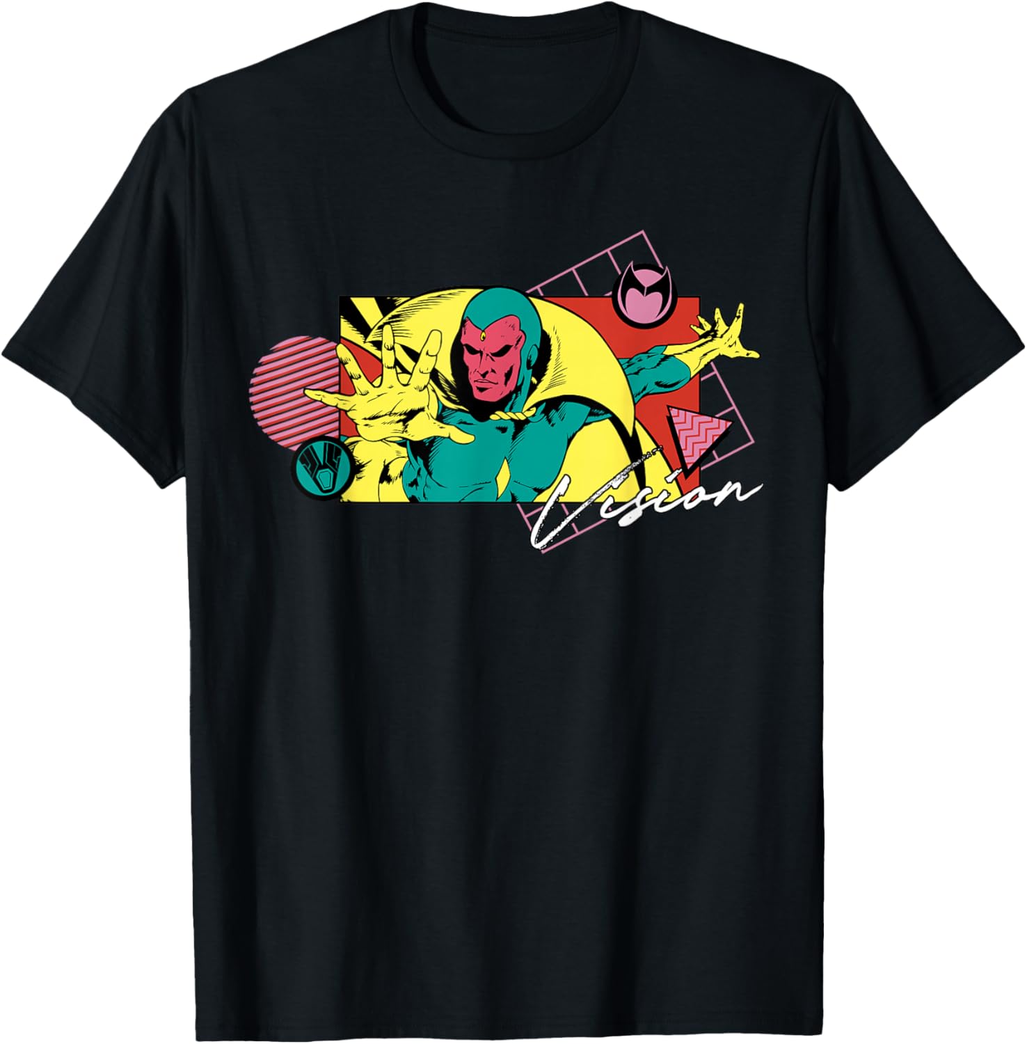 Marvel Valentine’s Day ’90s Couples Matching Vision T-Shirt - T-Shirt | Black