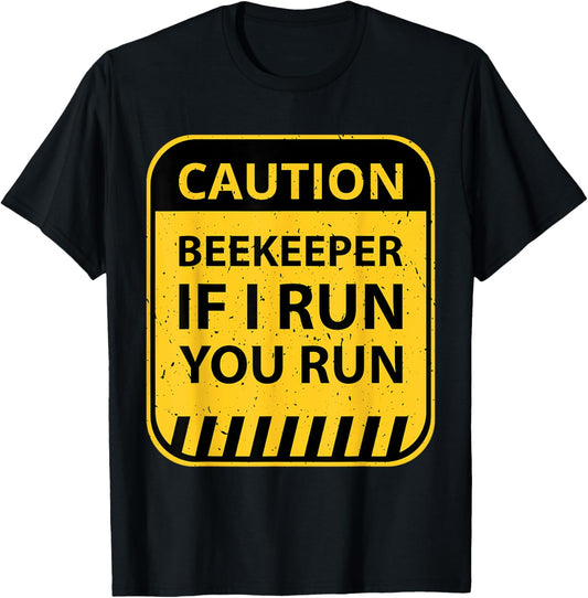 Beekeeper Funny Honeybee Beekeeping Bee Farm Enthusiast Gag T-Shirt - T-Shirt | Black