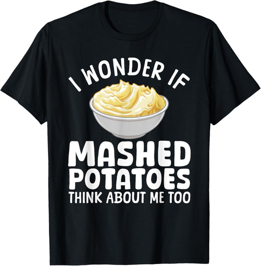 Mashed Potato Art Women Thanksgiving Mashed Potato T-Shirt - T-Shirt | Black