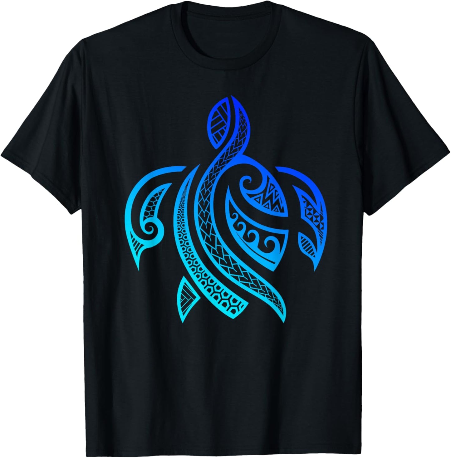 Tribal Hawaiian Maori Art Sea Turtle Hawaiian Tribal T-Shirt - T-Shirt | Black