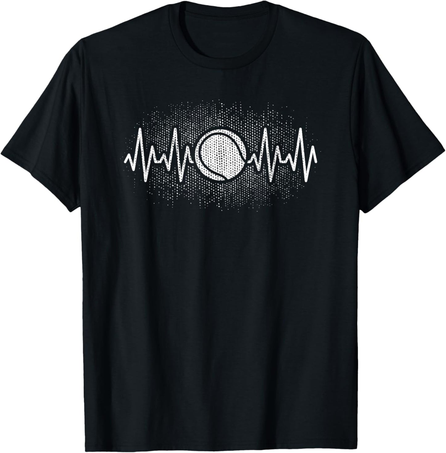 Tennis Heartbeat Tennis Player Men Women Kids T-Shirt - T-Shirt | Black