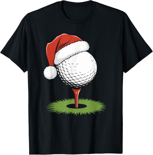 Santa Golf Ball for Christmas Golf Ball Christmas Boys T-Shirt - T-Shirt | Black