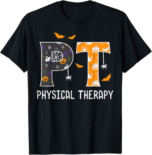 Halloween PT Physical Therapy Therapist Costume Women Men T-Shirt - T-Shirt | Black