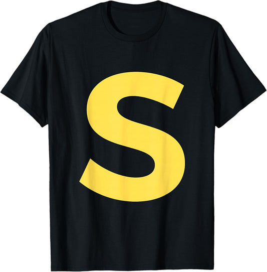 Letter S Funny Group Matching Halloween Costume T-Shirt - T-Shirt | Black