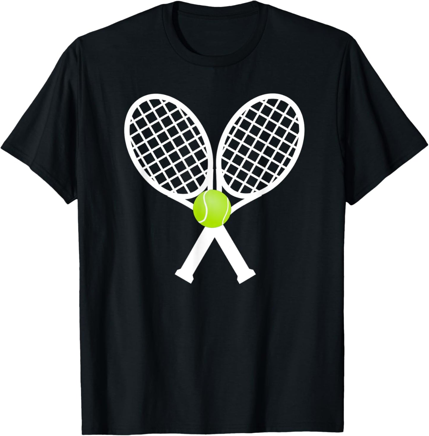 Tennis Rackets T-Shirt - T-Shirt | Black