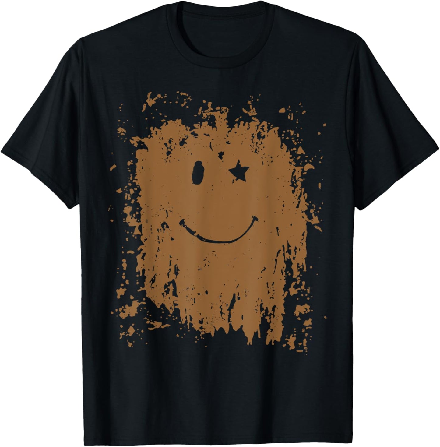 Funny Mud Splatter Face Cool Marathon and Mud Run T-Shirt - T-Shirt | Black