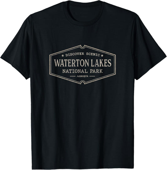 Waterton Lakes National Park Alberta | Waterton Lakes Canada T-Shirt - T-Shirt | Black