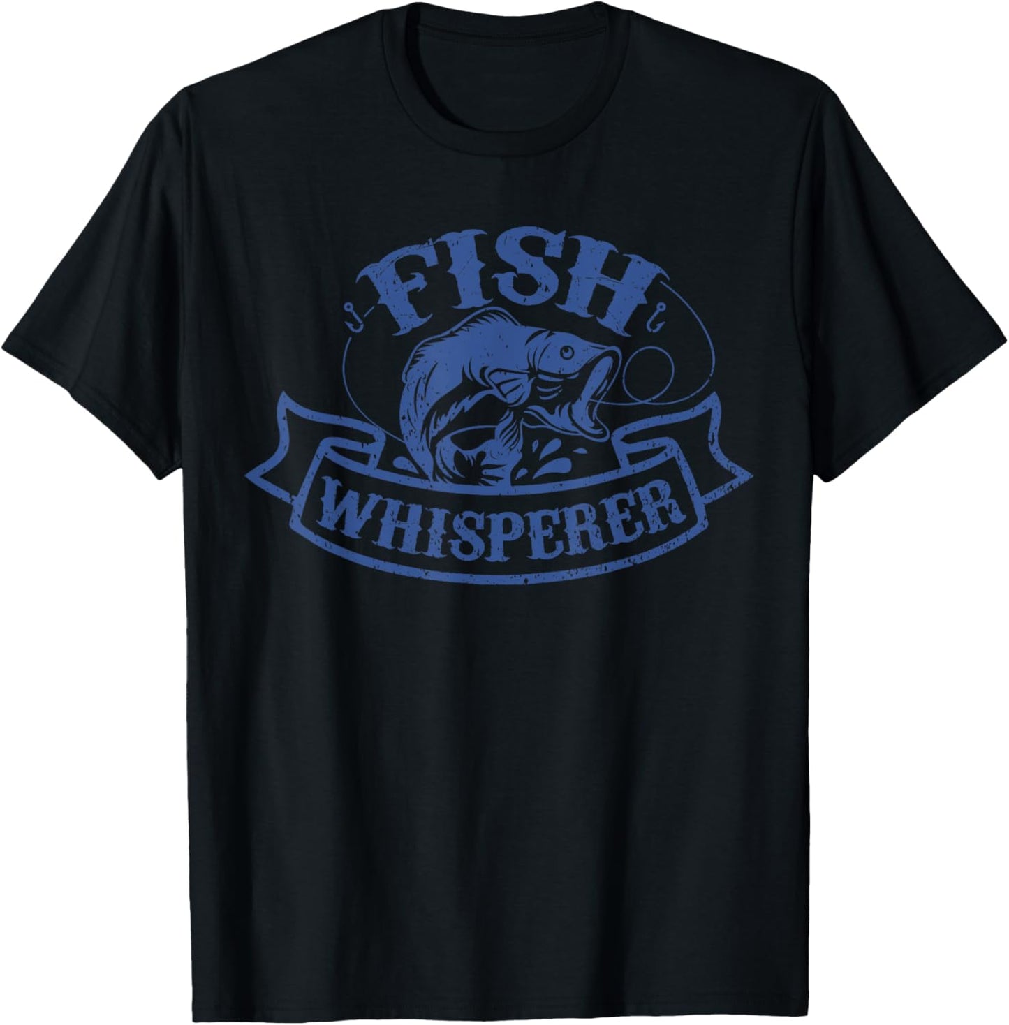 Fish Whisperer Funny Fisherman Fisher Fishing Lovers Outfit T-Shirt - T-Shirt | Black