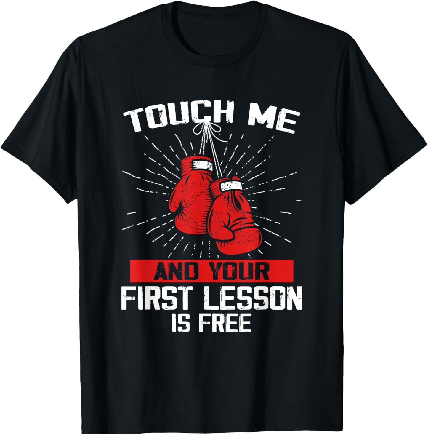 Kick boxer Boxing Coach Funny Kick Boxing Lover Saying T-Shirt - T-Shirt | Black