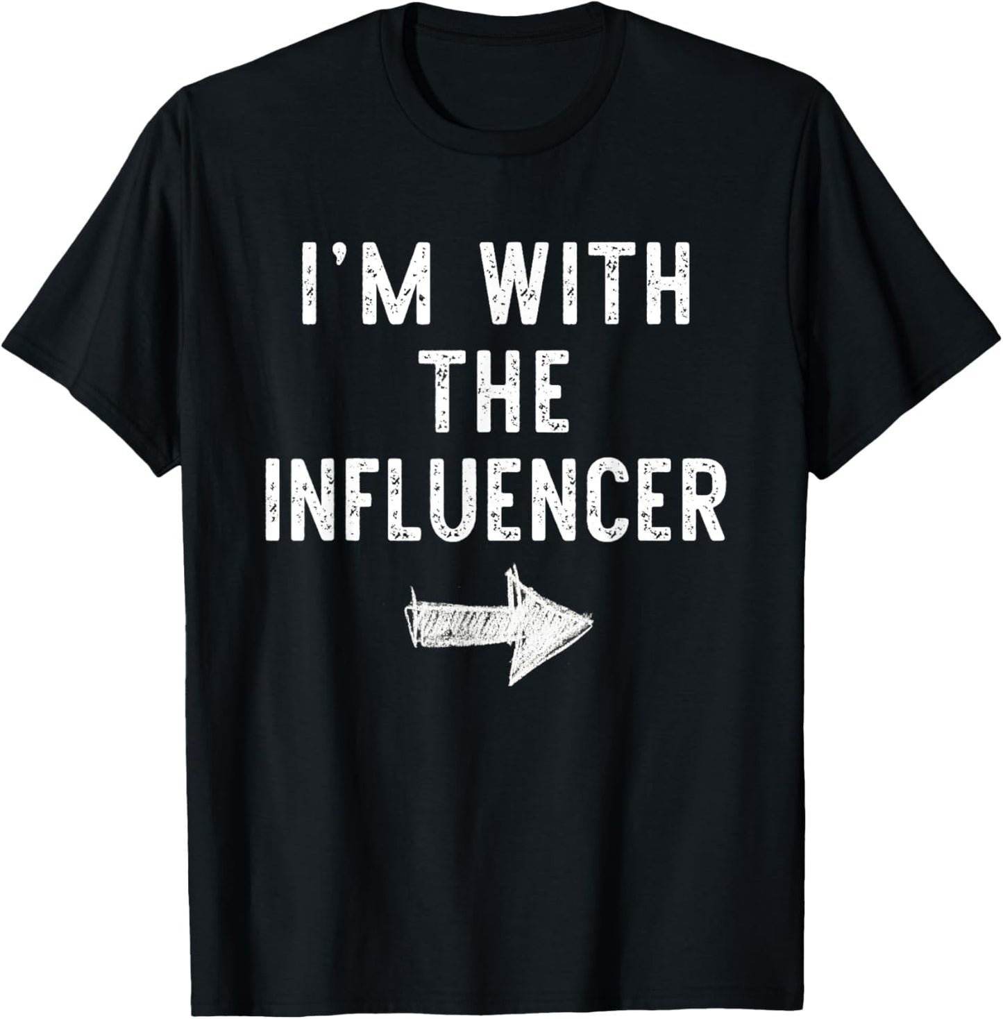 I'm With The Influencer Costume Halloween Matching Couple T-Shirt - T-Shirt | Black