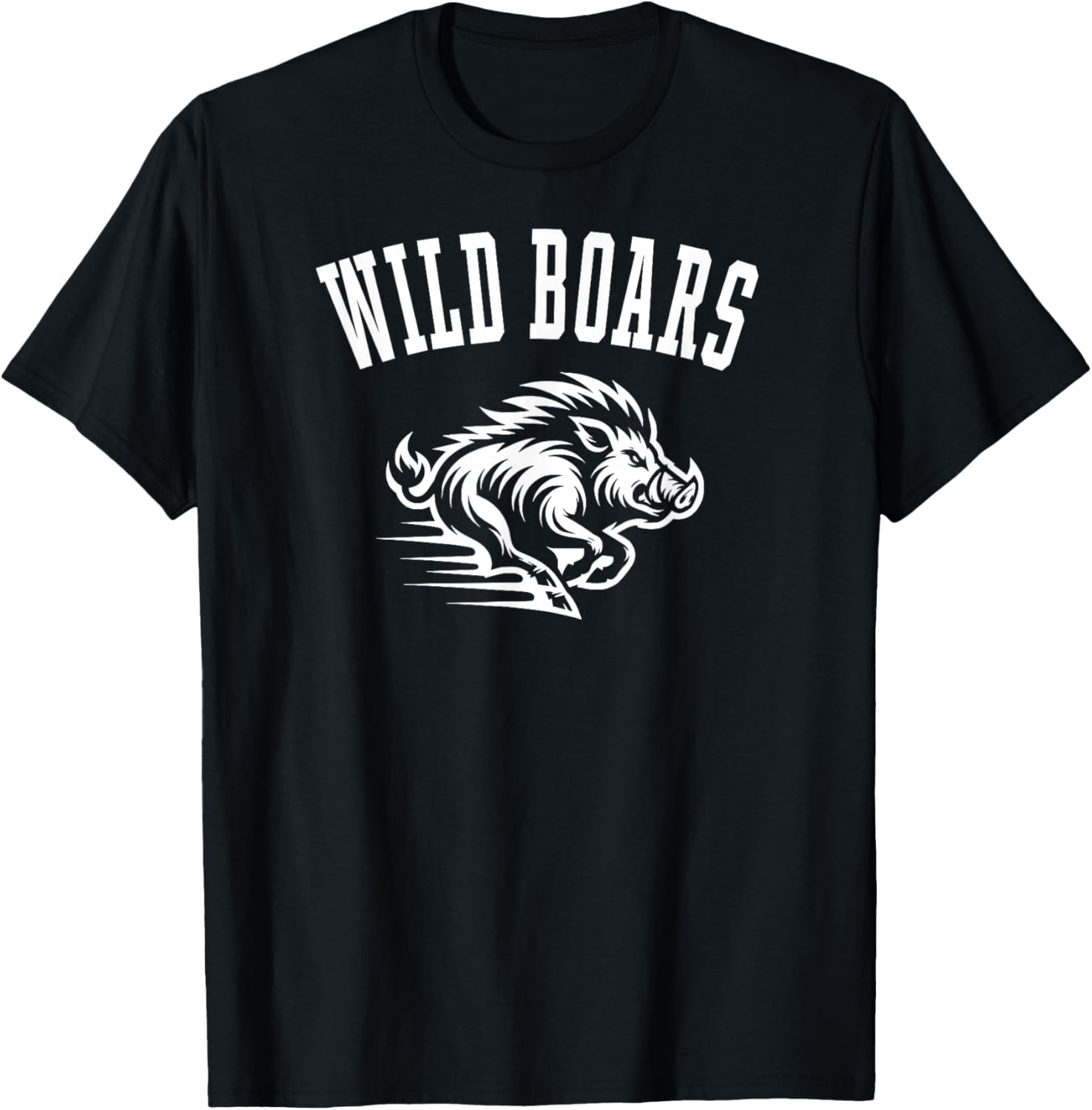 Wild Boars Mascot for Players and Fans T-Shirt - T-Shirt | Black