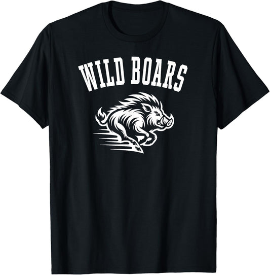 Wild Boars Mascot for Players and Fans T-Shirt - T-Shirt | Black