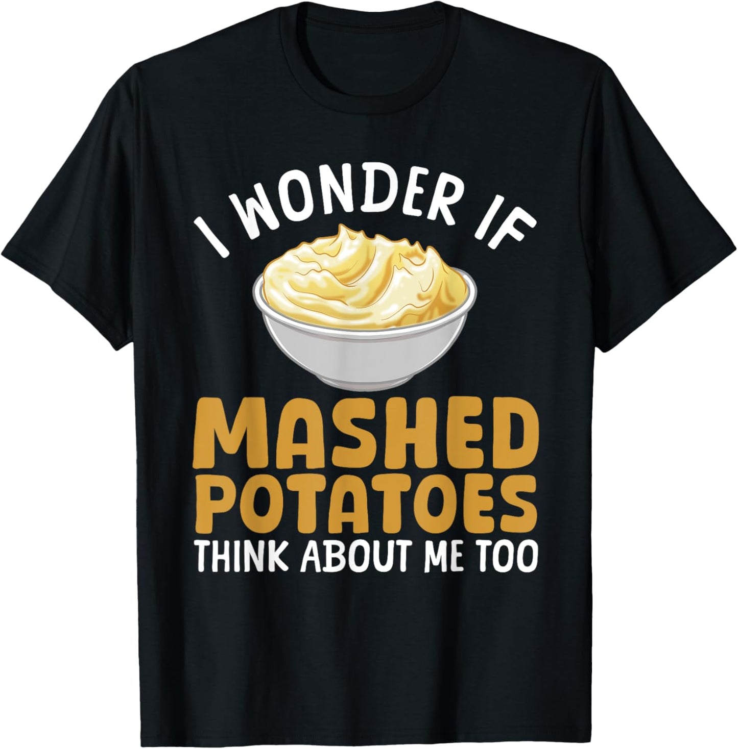 Mashed Potato Art Women Thanksgiving Mashed Potato T-Shirt - T-Shirt | Black
