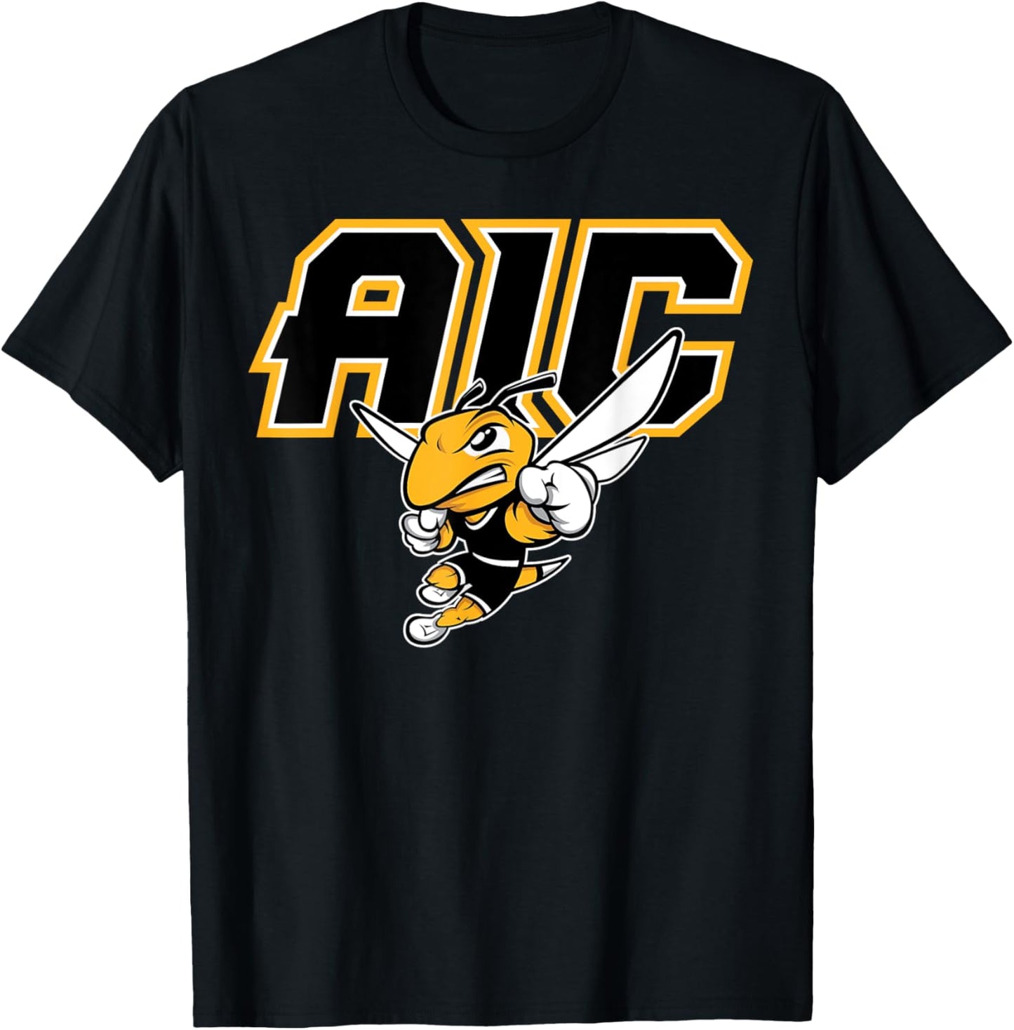 American International College AIC Vintage Sports Design T-Shirt - T-Shirt | Black